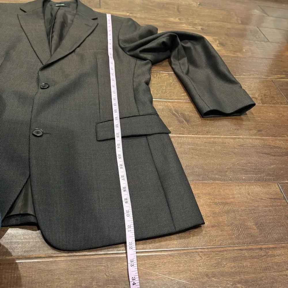 Hugo Boss Mens Blazer Sport Coat Two Button Casual Jacket 40L Wool Silk Blend